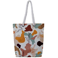 Shapes Pattern Full Print Rope Handle Tote (small) by BlackRoseStore