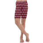 Abstract Knot Geometric Tile Pattern Kids  Lightweight Velour Cropped Yoga Leggings