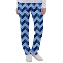 Modern Retro Chevron Patchwork Pattern Women s Casual Pants by GardenOfOphir