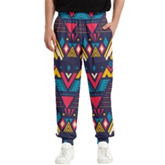 Pattern Colorful Aztec Men s Elastic Waist Pants by Ravend