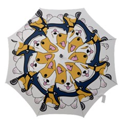 Puppy Cartoon Corgi Hook Handle Umbrellas (large) by Semog4