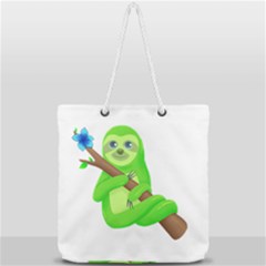 Sloth Branch Cartoon Fantasy Full Print Rope Handle Tote (large) by Semog4