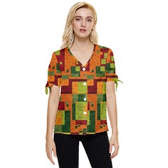 Background Graphic Beautiful Wallpaper Bow Sleeve Button Up Top