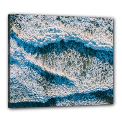Waves Wave Nature Beach Canvas 24  X 20  (stretched)