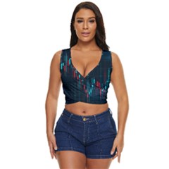 Flag Patterns On Forex Charts Women s Sleeveless Wrap Top by Semog4