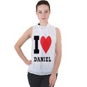 I love Daniel Mock Neck Chiffon Sleeveless Top View1