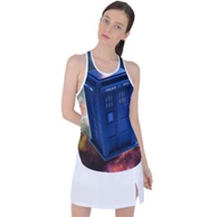 The Police Box Tardis Time Travel Device Used Doctor Who Racer Back Mesh Tank Top by Semog4