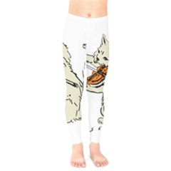 Cat Playing The Violin Art Kids  Leggings