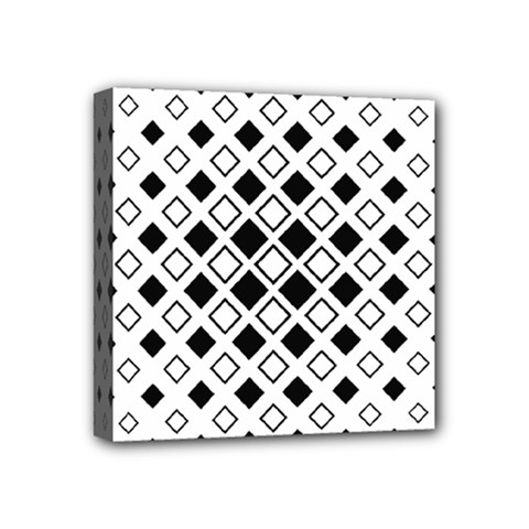 Square-diagonal-pattern-monochrome Mini Canvas 4  X 4  (stretched) by Semog4