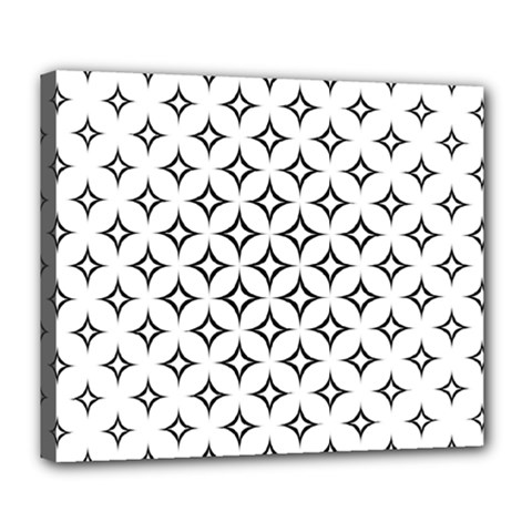 Star-curved-pattern-monochrome Deluxe Canvas 24  X 20  (stretched) by Semog4