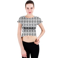 Ellipse-pattern-ellipse-dot-pattern Crew Neck Crop Top by Semog4