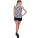 Abstract Seamless Pattern Bubble Hem Chiffon Tank Top View2