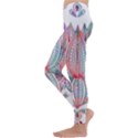 Lotus Feathers Boho Watercolor Kids  Lightweight Velour Leggings View2