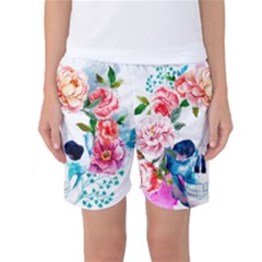 Day Of The Dead Skull Art Women s Basketball Shorts by Salman4z