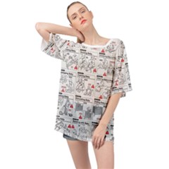 White Printer Paper With Text Overlay Humor Dark Humor Infographics Oversized Chiffon Top by Salman4z