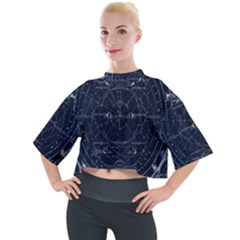 Vintage Astrology Poster Mock Neck Tee