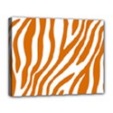 Orange Zebra Vibes Animal Print   Canvas 14  x 11  (Stretched) View1