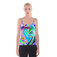 Crazy Pop Art - Doodle Hearts   Spaghetti Strap Top by ConteMonfrey