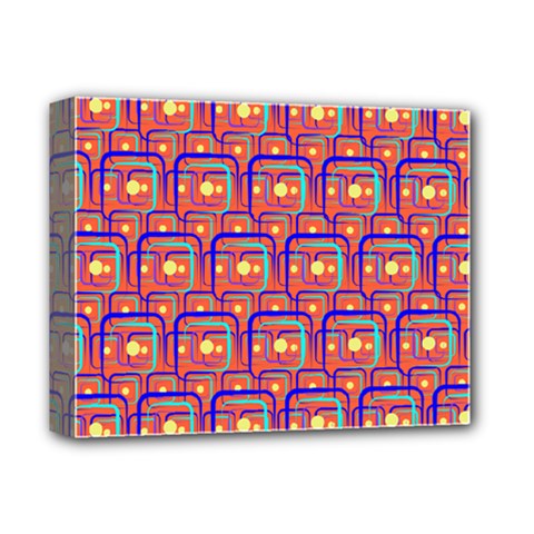 Pink Yellow Neon Squares - Modern Abstract Deluxe Canvas 14  X 11  (stretched) by ConteMonfrey