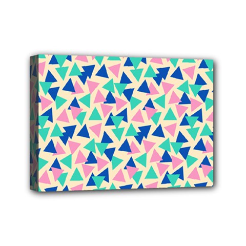 Pop Triangles Mini Canvas 7  X 5  (stretched) by ConteMonfrey
