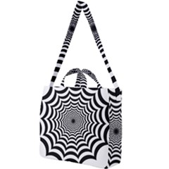 Spider Web Hypnotic Square Shoulder Tote Bag by Amaryn4rt