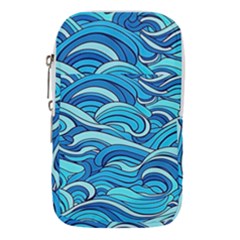 Pattern Ocean Waves Blue Nature Sea Abstract Waist Pouch (small) by Wegoenart