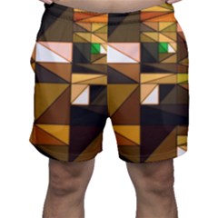 Abstract Experimental Geometric Shape Pattern Men s Shorts