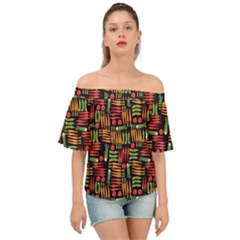 Vegetable Off Shoulder Short Sleeve Top by SychEva