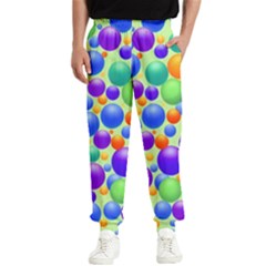 Background Pattern Design Colorful Bubbles Men s Elastic Waist Pants by Ravend