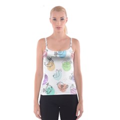 Cartoon Bird Cute Doodle Bird Spaghetti Strap Top by Salman4z