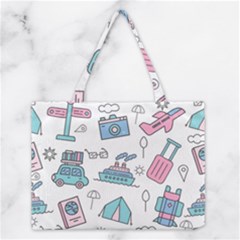 Transportation Seamless Pattern Medium Tote Bag by Salman4z