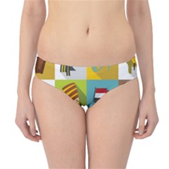Egypt-travel-items-icons-set-flat-style Hipster Bikini Bottoms by Salman4z