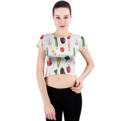 Vegetable Crew Neck Crop Top by SychEva