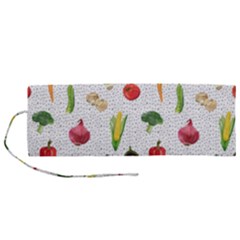 Vegetable Roll Up Canvas Pencil Holder (m) by SychEva