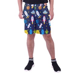 Big-set-cute-astronauts-space-planets-stars-aliens-rockets-ufo-constellations-satellite-moon-rover-v Men s Pocket Shorts by Salman4z