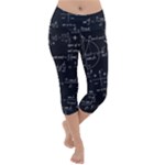 Mathematical-seamless-pattern-with-geometric-shapes-formulas Lightweight Velour Capri Yoga Leggings