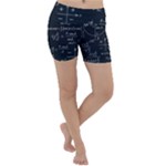 Mathematical-seamless-pattern-with-geometric-shapes-formulas Lightweight Velour Yoga Shorts