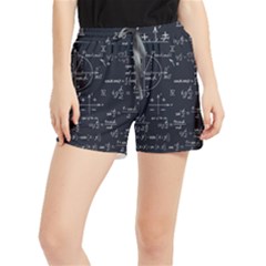 Mathematical-seamless-pattern-with-geometric-shapes-formulas Women s Runner Shorts by Salman4z