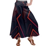 Gradient-geometric-shapes-dark-background-design Women s Satin Palazzo Pants