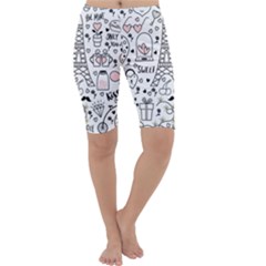 Big-collection-with-hand-drawn-objects-valentines-day Cropped Leggings  by Salman4z