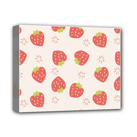 Strawberries-pattern-design Deluxe Canvas 14  X 11  (stretched)