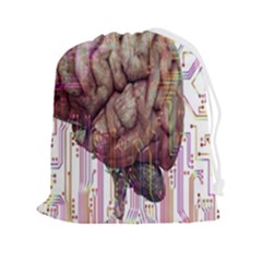 Brain Think Neurons Circuit Drawstring Pouch (2xl) by pakminggu
