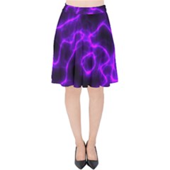 Purple Pattern Background Structure Velvet High Waist Skirt by danenraven