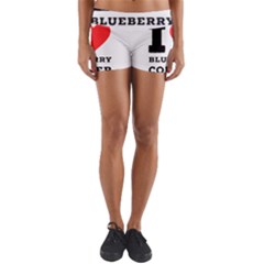 I Love Blueberry Cobbler Yoga Shorts by ilovewhateva