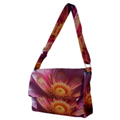 Pink Flowers Petals Blossoms Blooms Art Full Print Messenger Bag (m) by 99art