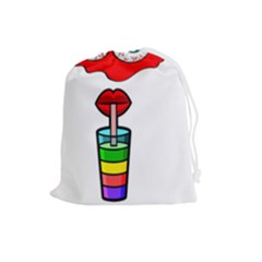 Animation-eyes-cartoon-cute-comic Drawstring Pouch (large) by 99art