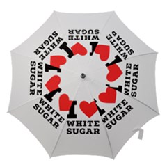 I Love White Sugar Hook Handle Umbrellas (medium) by ilovewhateva
