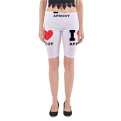 I Love Apricot  Yoga Cropped Leggings by ilovewhateva