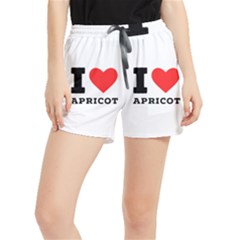I Love Apricot  Women s Runner Shorts by ilovewhateva