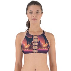Fire Flame Burn Hot Heat Light Burning Orange Perfectly Cut Out Bikini Top by Cowasu